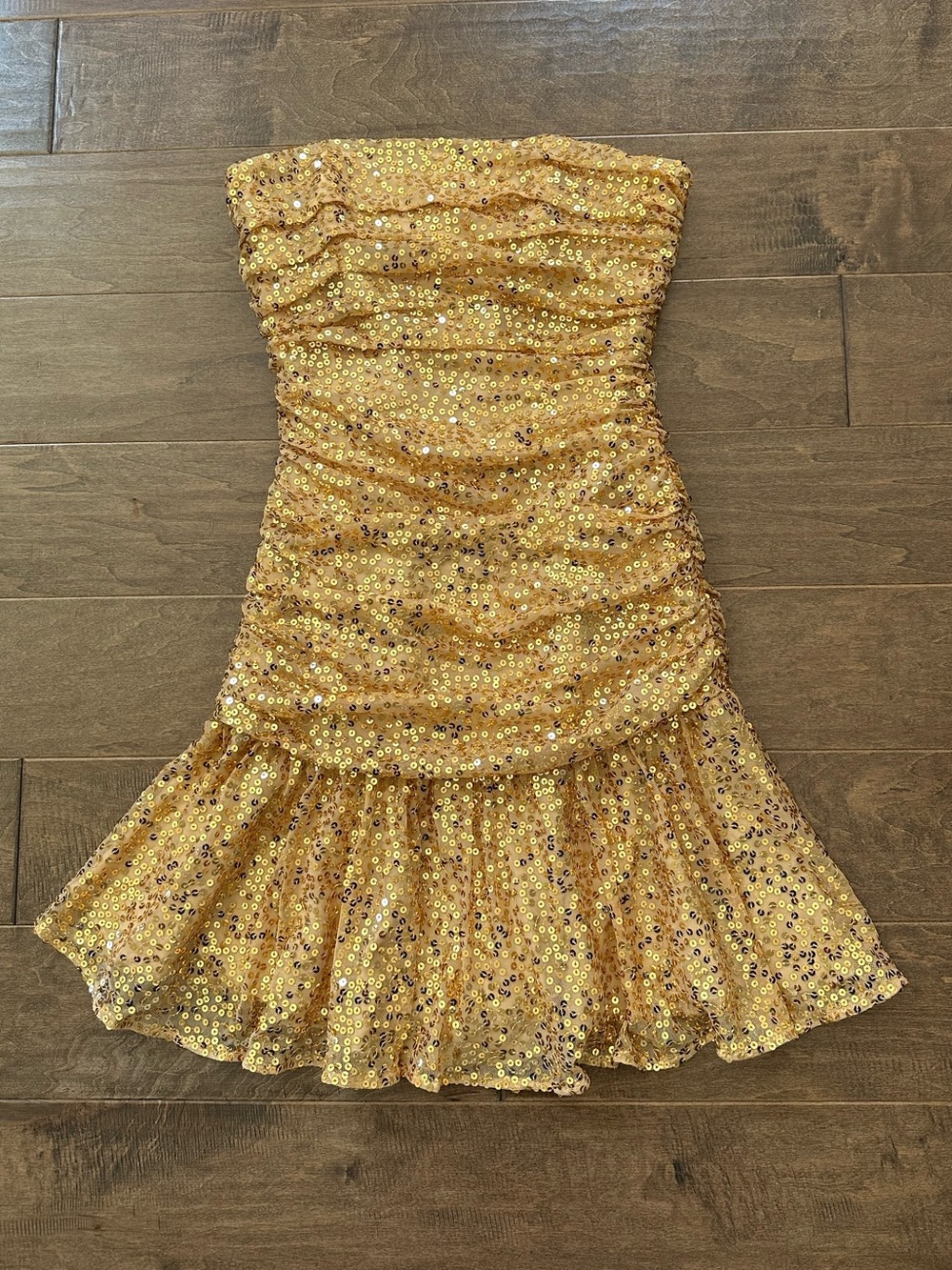 Betsey Johnson Evening Strapless Sequin Mini Dress